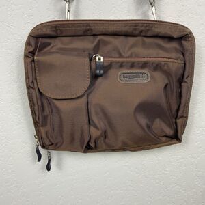 Baggallini Crossbody Organizer Convertible Waist Belt Hip Bag Travel Fanny Brown